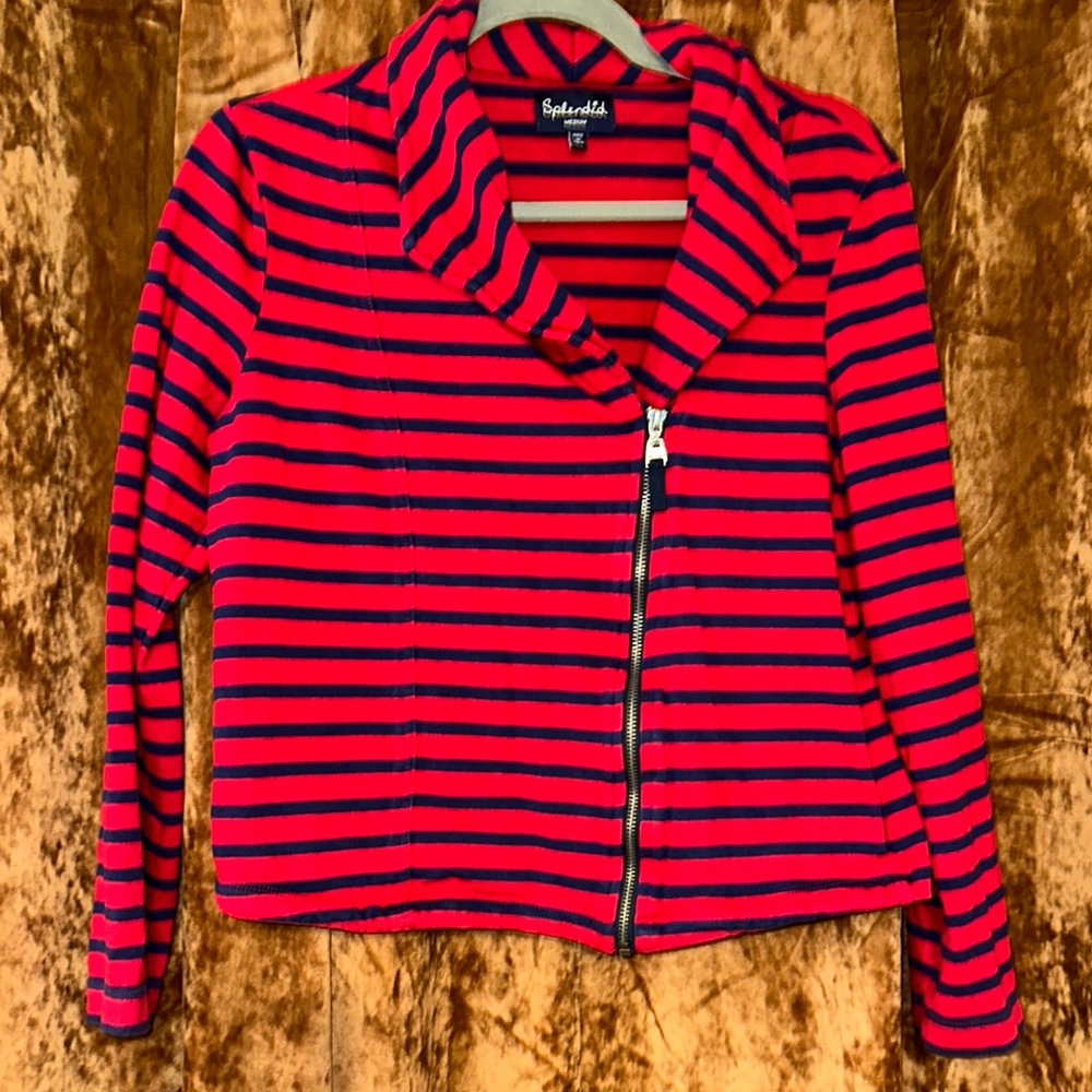 Splendid Striped Red and Blue blazer